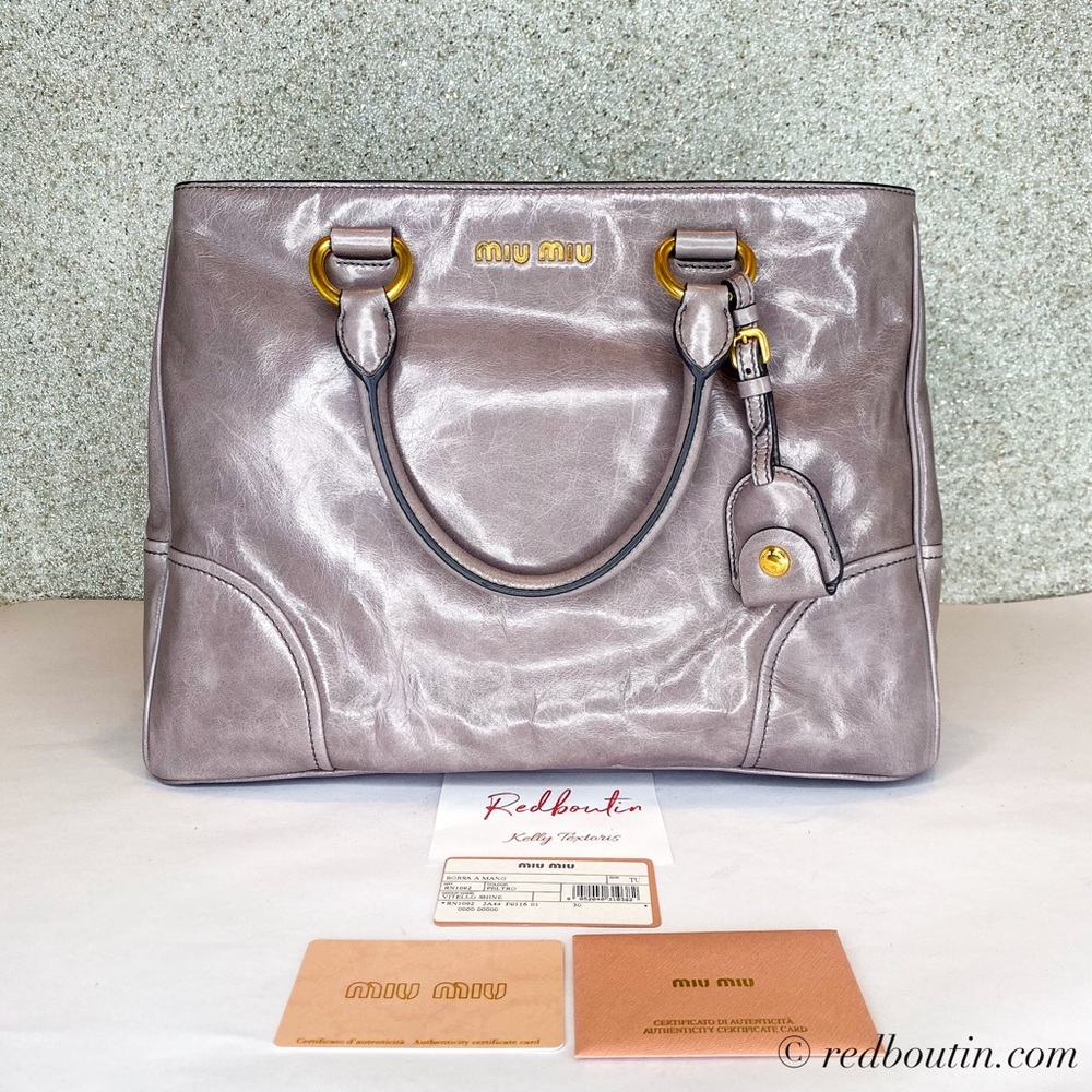 Miu miu Grey Borsa A Mano Satchel / Crossbody Bag